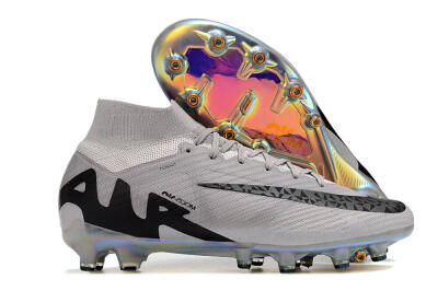 Nike Air Zoom Mercurial Superfly 9 Elite AG High-Tops Football Boots - Grey/Black/Gold