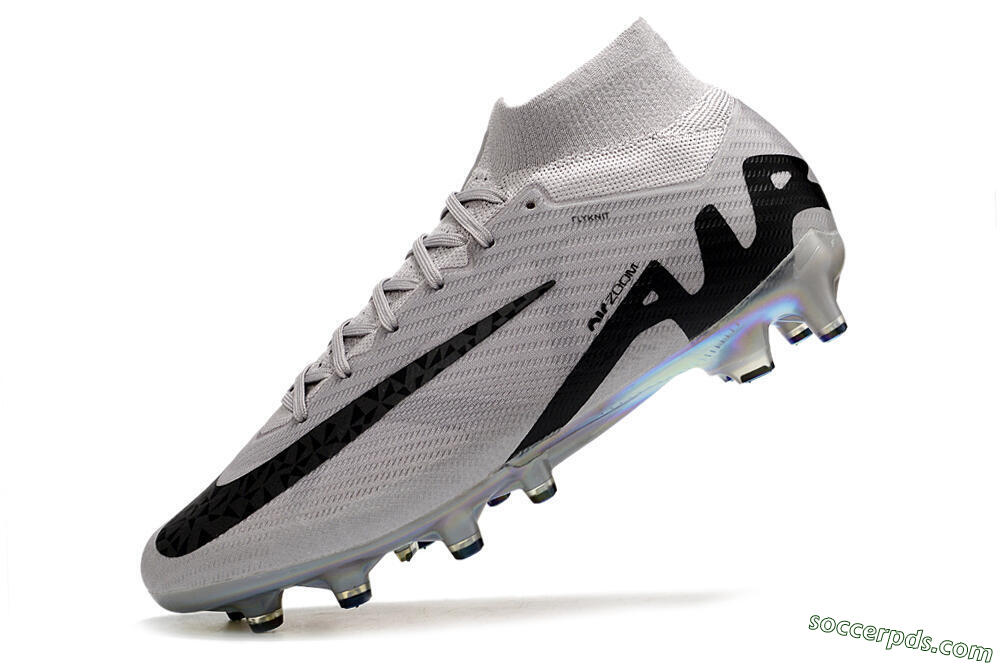 Nike Air Zoom Mercurial Superfly 9 Elite AG High-Tops Football Boots - Grey/Black/Gold 5