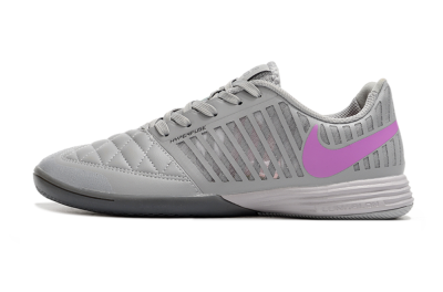 Nike Lunar Gato 2 IC Low-Tops Football Shoes - Grey/Purple/White