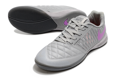 Nike Lunar Gato 2 IC Low-Tops Football Shoes - Grey/Purple/White
