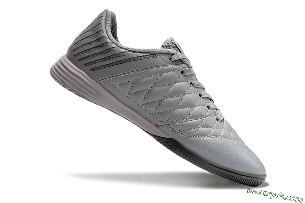 Nike Lunar Gato 2 IC Low-Tops Football Shoes - Grey/Purple/White 4