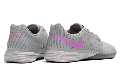 Nike Lunar Gato 2 IC Low-Tops Football Shoes - Grey/Purple/White