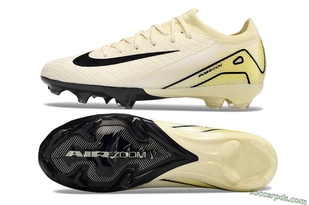 Nike Air Zoom Mercurial Vapor 16 Elite FG Low-Tops Football Boots - Beige/Black/Yellow 0