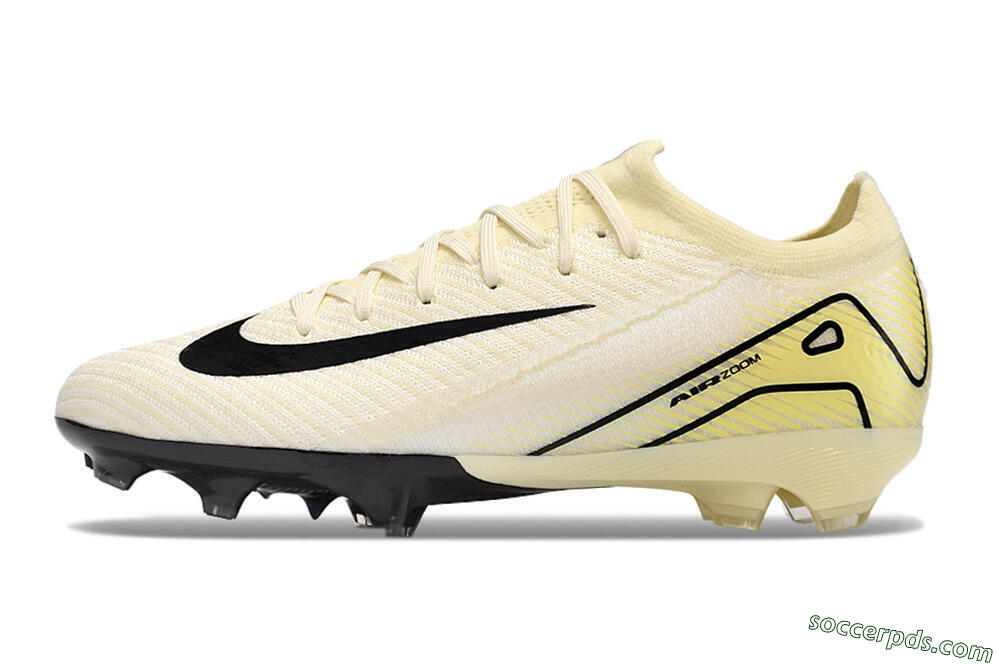 Nike Air Zoom Mercurial Vapor 16 Elite FG Low-Tops Football Boots - Beige/Black/Yellow 2
