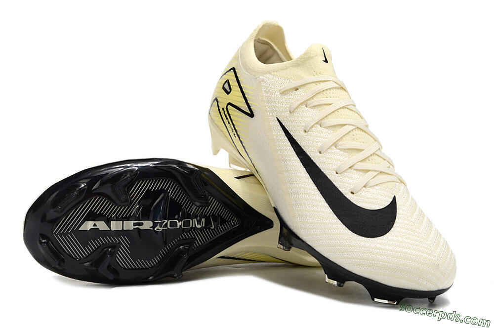 Nike Air Zoom Mercurial Vapor 16 Elite FG Low-Tops Football Boots - Beige/Black/Yellow 3