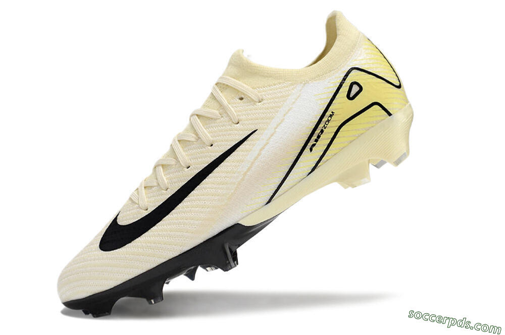 Nike Air Zoom Mercurial Vapor 16 Elite FG Low-Tops Football Boots - Beige/Black/Yellow 5
