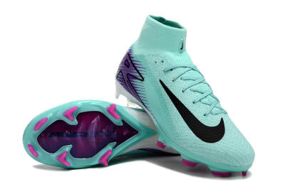 Nike Air Zoom Mercurial Superfly 10 Elite FG High-Tops Football Boots - Jade/Black/Purple
