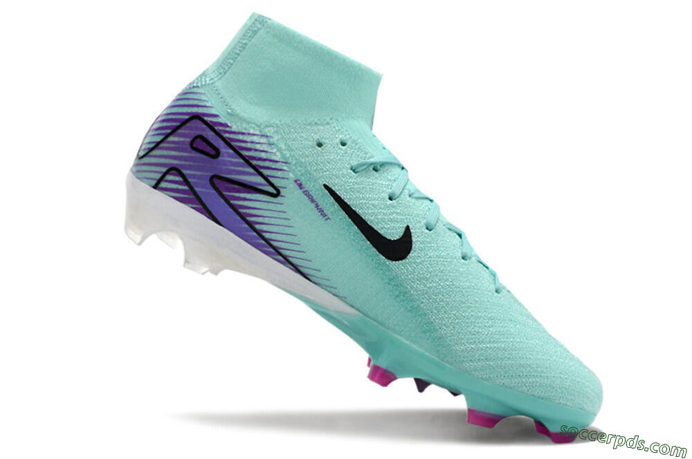 Nike Air Zoom Mercurial Superfly 10 Elite FG High-Tops Football Boots - Jade/Black/Purple 4