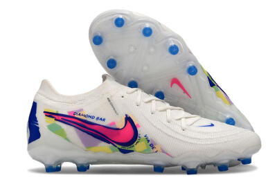 Nike Phantom Luna Elite AG Low-Tops Football Boots - White/Pink/Blue