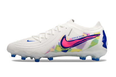 Nike Phantom Luna Elite AG Low-Tops Football Boots - White/Pink/Blue