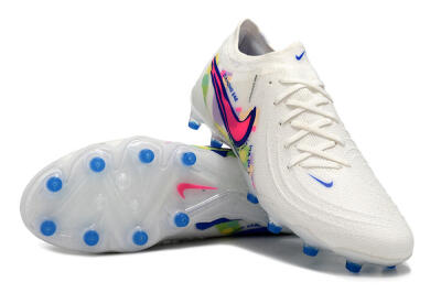 Nike Phantom Luna Elite AG Low-Tops Football Boots - White/Pink/Blue