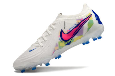 Nike Phantom Luna Elite AG Low-Tops Football Boots - White/Pink/Blue