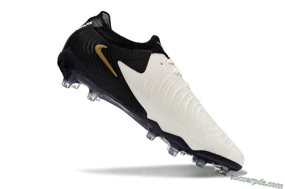 Nike Phantom Luna Elite AG Low-Tops Football Boots - White/Black/Gold 4