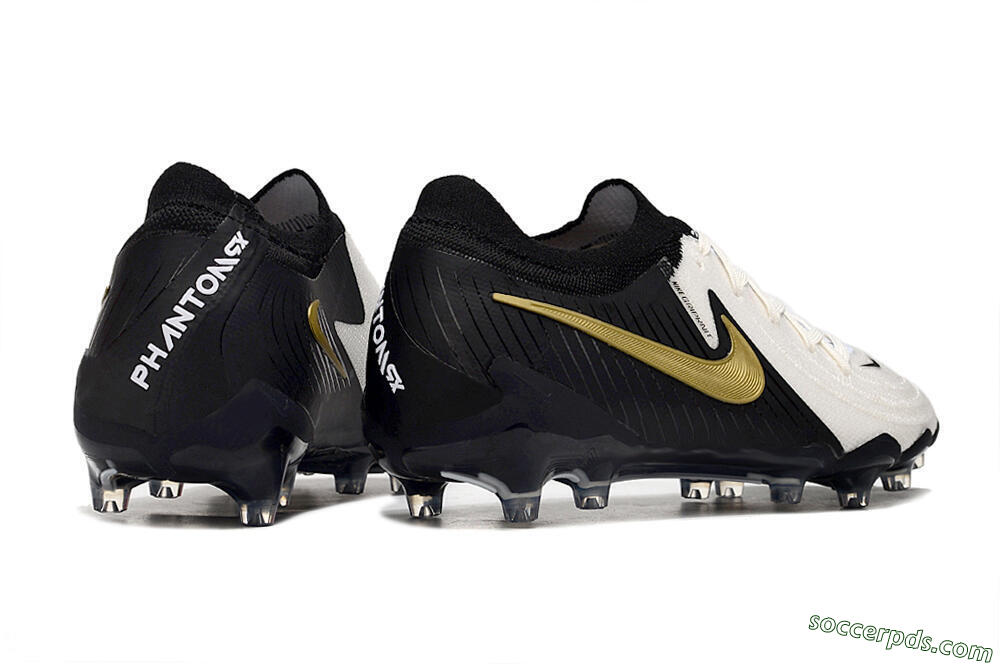 Nike Phantom Luna Elite AG Low-Tops Football Boots - White/Black/Gold 6