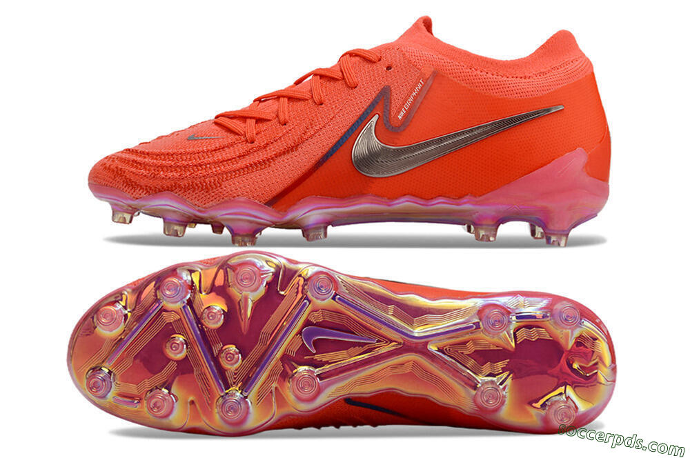 Nike Phantom Luna Elite AG Low-Tops Football Boots - Red/Silver/Gold 0