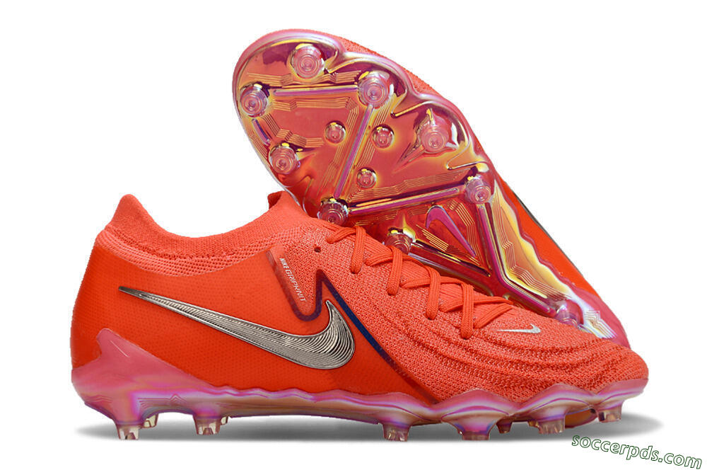 Nike Phantom Luna Elite AG Low-Tops Football Boots - Red/Silver/Gold 1