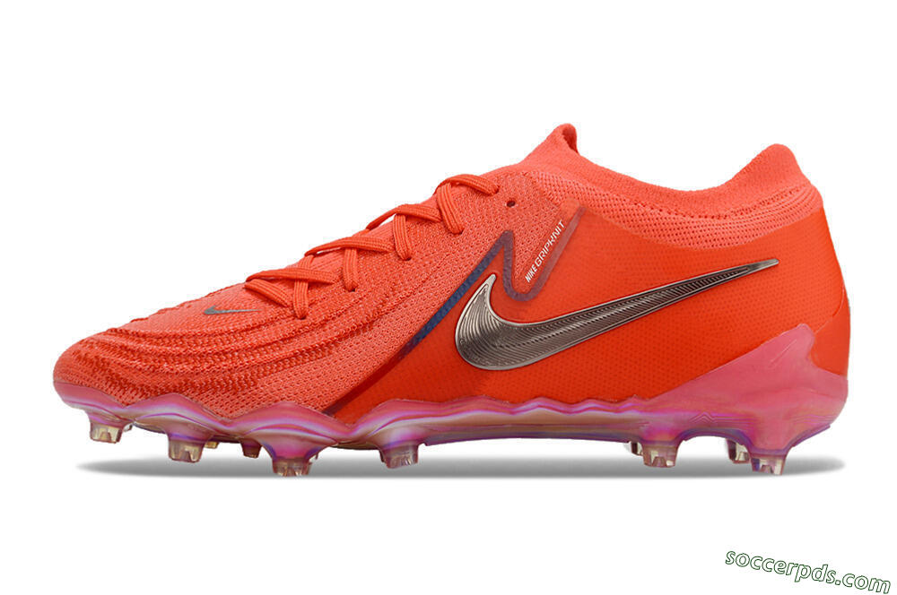 Nike Phantom Luna Elite AG Low-Tops Football Boots - Red/Silver/Gold 2