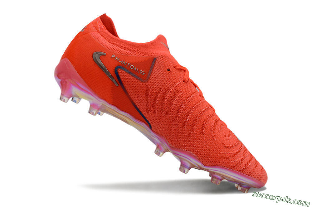 Nike Phantom Luna Elite AG Low-Tops Football Boots - Red/Silver/Gold 4