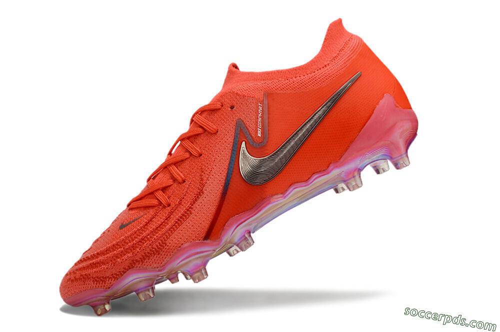 Nike Phantom Luna Elite AG Low-Tops Football Boots - Red/Silver/Gold 5