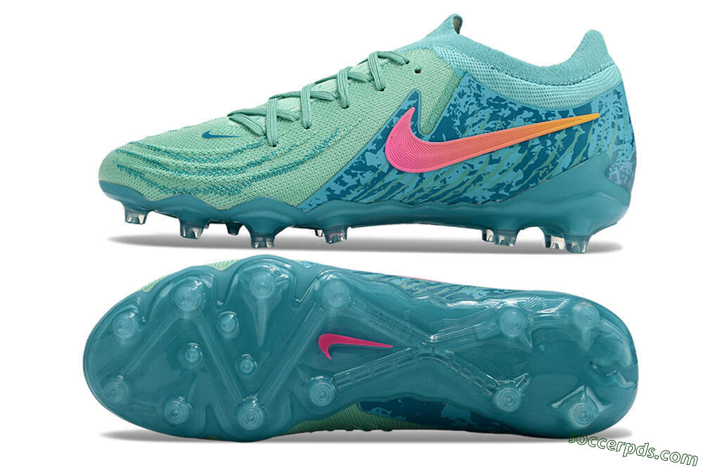 Nike Phantom Luna Elite AG Low-Tops Football Boots - Jade/Pink/Yellow 0