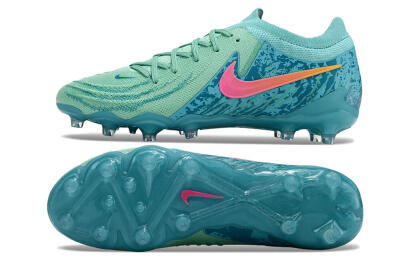 Nike Phantom Luna Elite AG Low-Tops Football Boots - Jade/Pink/Yellow