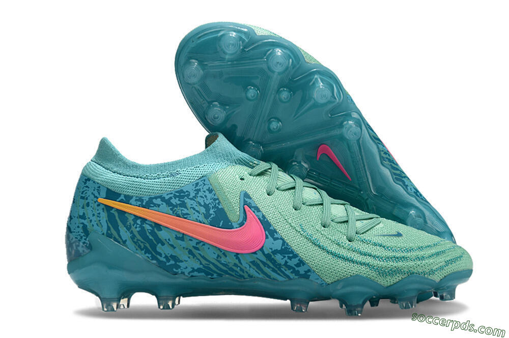 Nike Phantom Luna Elite AG Low-Tops Football Boots - Jade/Pink/Yellow 1