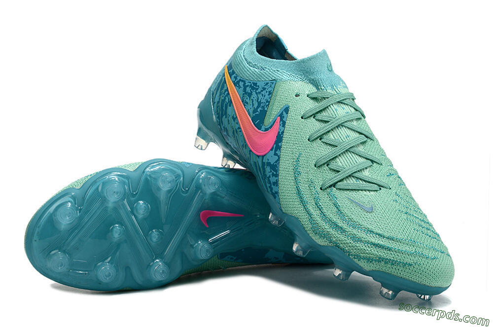 Nike Phantom Luna Elite AG Low-Tops Football Boots - Jade/Pink/Yellow 3