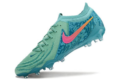 Nike Phantom Luna Elite AG Low-Tops Football Boots - Jade/Pink/Yellow
