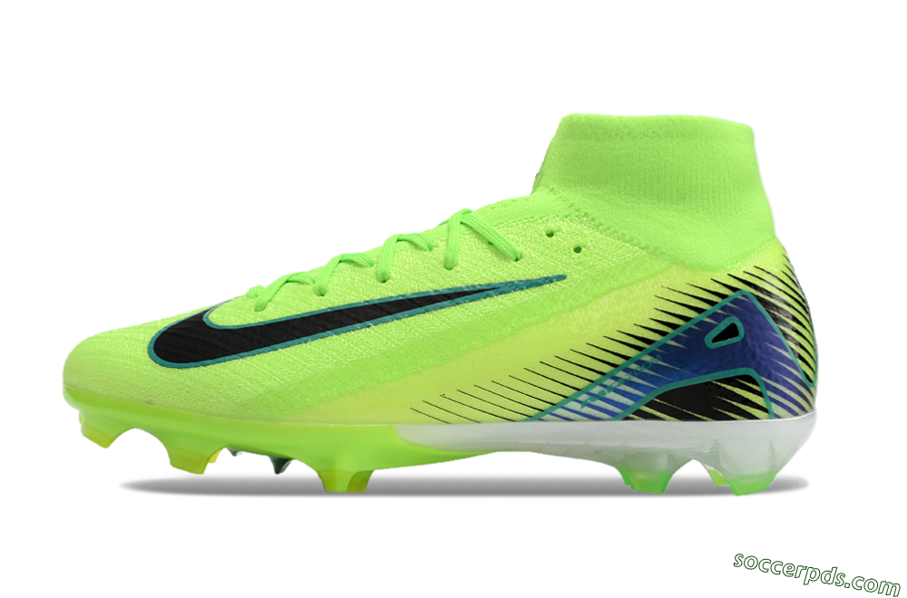Nike Air Zoom Mercurial Superfly 10 Elite FG High-Tops Football Boots - Yellow/Blue/Black 2