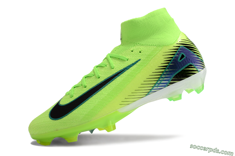 Nike Air Zoom Mercurial Superfly 10 Elite FG High-Tops Football Boots - Yellow/Blue/Black 5