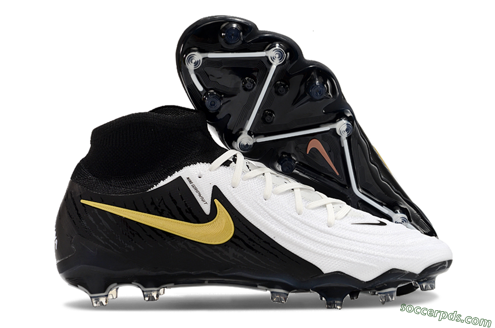 Nike Phantom Luna Elite AG High-Tops Football Boots - White/Black/Gold 1