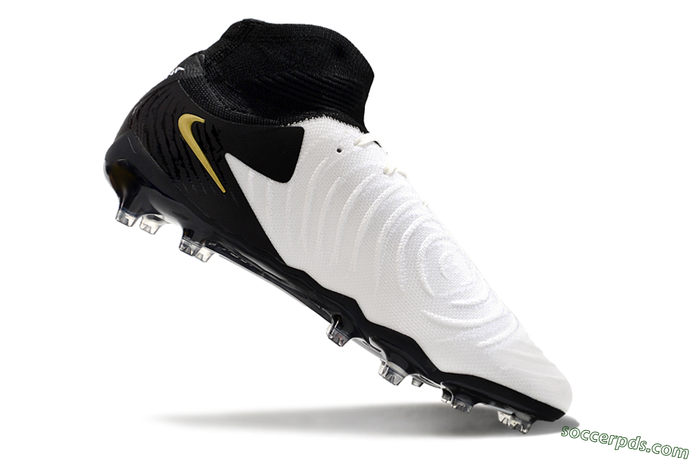 Nike Phantom Luna Elite AG High-Tops Football Boots - White/Black/Gold 4