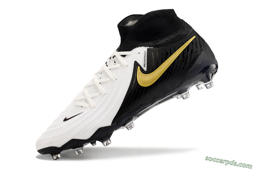 Nike Phantom Luna Elite AG High-Tops Football Boots - White/Black/Gold 5