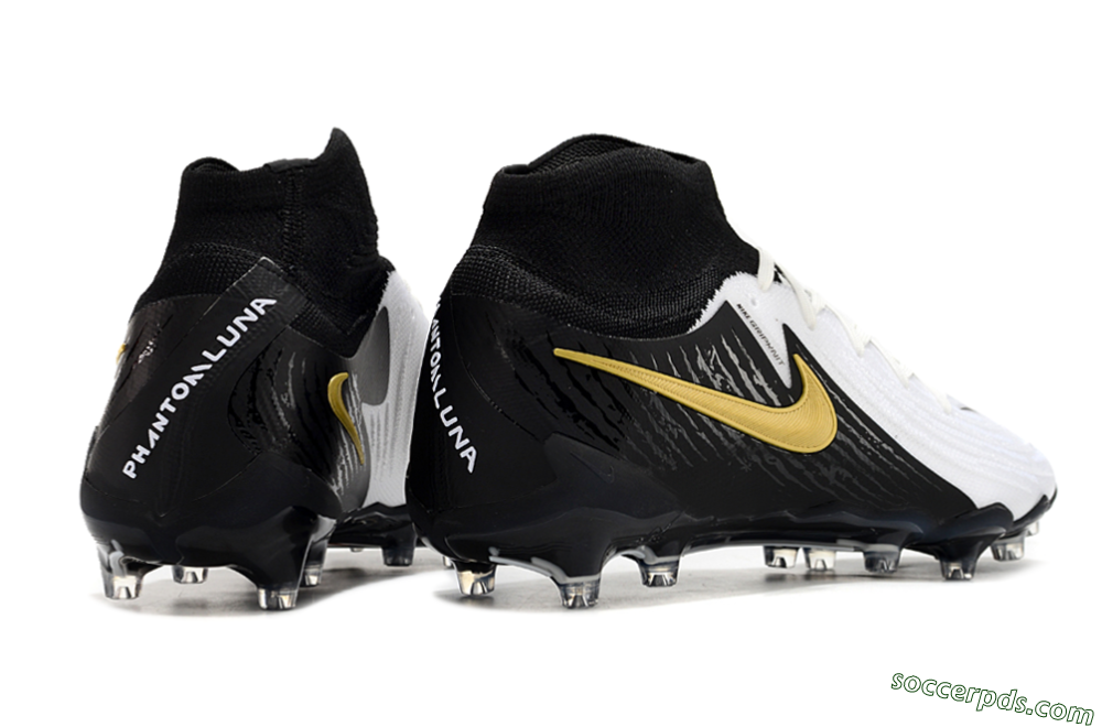 Nike Phantom Luna Elite AG High-Tops Football Boots - White/Black/Gold 6