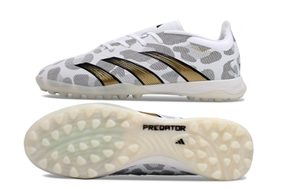 Adidas Predator 24 Elite TF Low-Tops Football Shoes - White/Black/Gold