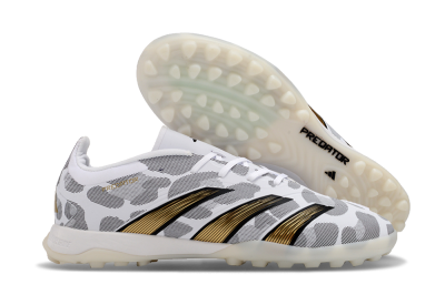Adidas Predator 24 Elite TF Low-Tops Football Shoes - White/Black/Gold