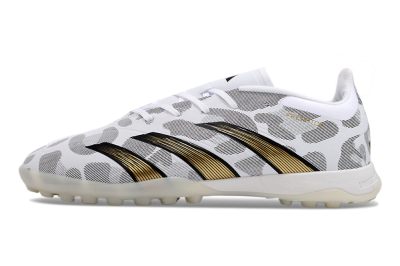 Adidas Predator 24 Elite TF Low-Tops Football Shoes - White/Black/Gold
