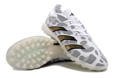 Adidas Predator 24 Elite TF Low-Tops Football Shoes - White/Black/Gold