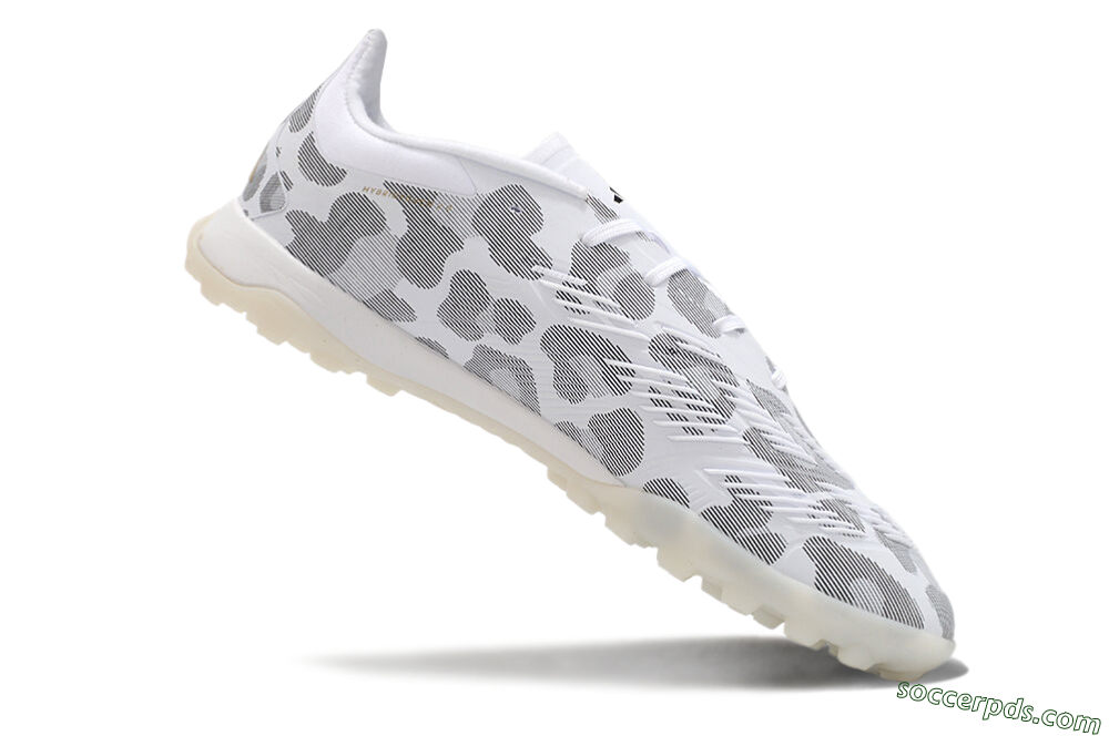 Adidas Predator 24 Elite TF Low-Tops Football Shoes - White/Black/Gold 4