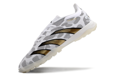 Adidas Predator 24 Elite TF Low-Tops Football Shoes - White/Black/Gold