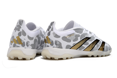 Adidas Predator 24 Elite TF Low-Tops Football Shoes - White/Black/Gold
