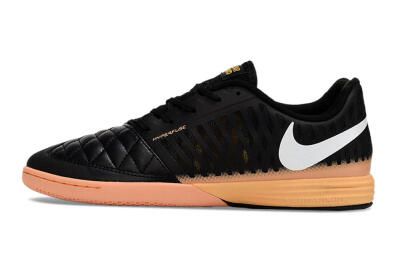 Nike Lunar Gato 2 IC Low-Tops Football Shoes - Black/White/Yellow