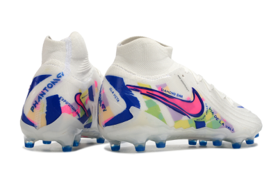 Nike Phantom Luna Elite AG High-Tops Football Boots - White/Blue/Pink/Yellow