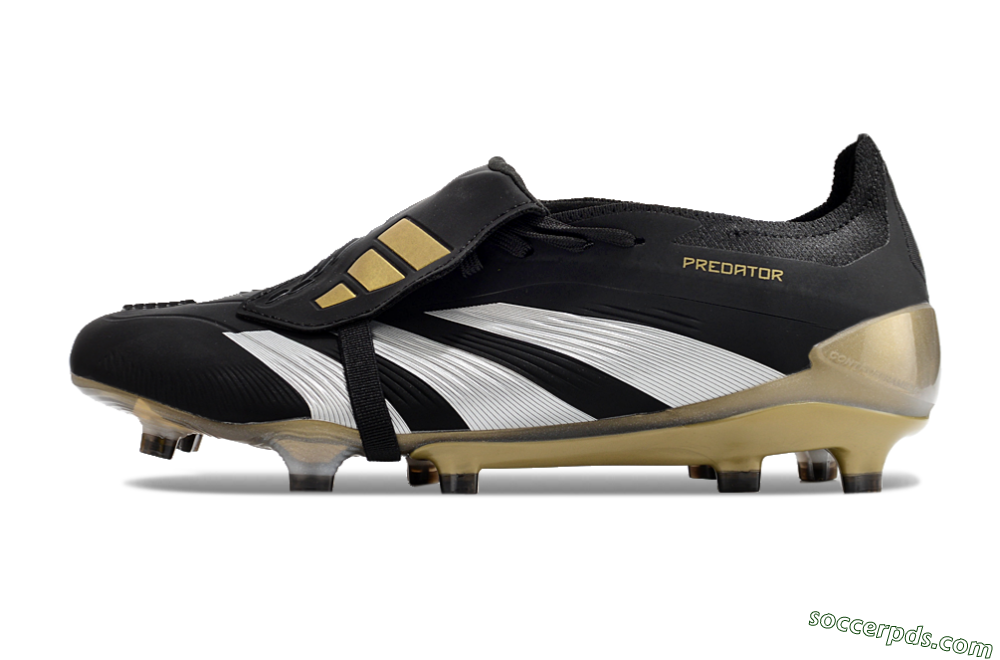 Adidas Predator Elite Foldover Tongue FG Low-Tops Football Boots - Black/White/Gold 2