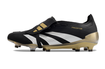 Adidas Predator Elite Foldover Tongue FG Low-Tops Football Boots - Black/White/Gold