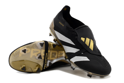 Adidas Predator Elite Foldover Tongue FG Low-Tops Football Boots - Black/White/Gold