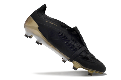Adidas Predator Elite Foldover Tongue FG Low-Tops Football Boots - Black/White/Gold