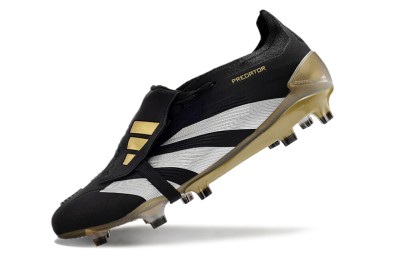 Adidas Predator Elite Foldover Tongue FG Low-Tops Football Boots - Black/White/Gold