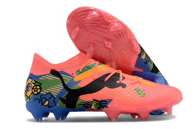 Puma Future Ultimate FG Low-Tops Football Boots - Red/Green/Blue/Yellow