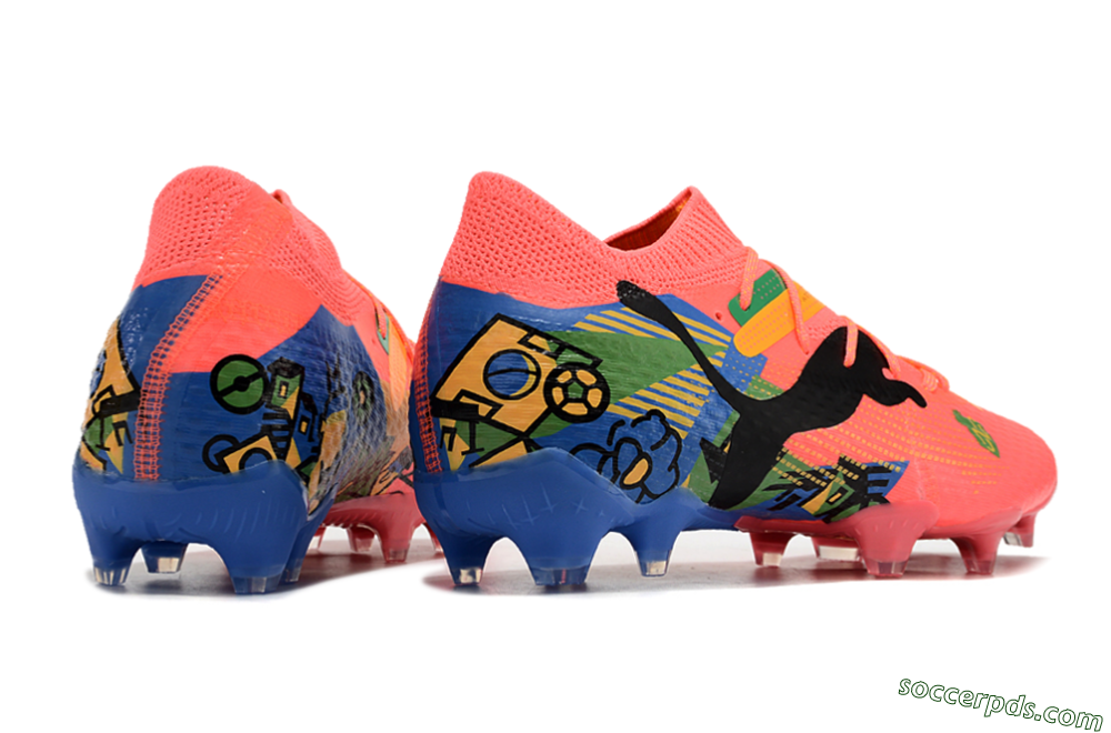 Puma Future Ultimate FG Low-Tops Football Boots - Red/Green/Blue/Yellow 6